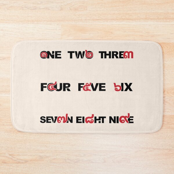 Item preview, Thai Numbers One to Nine Grid Typography Design designed and sold by CHANCHANAI.