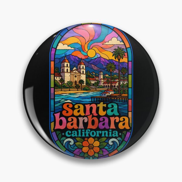 Item preview, Santa Barbara California USA Stained Glass Travel designed and sold by TomFrontierArt.