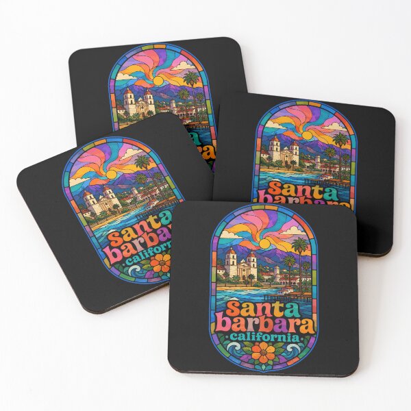 Item preview, Santa Barbara California USA Stained Glass Travel designed and sold by TomFrontierArt.