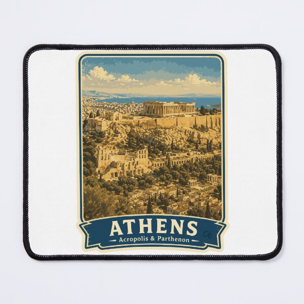 Item preview, Vintage Athens Acropolis & Parthenon Travel designed and sold by CharaFei.Art.