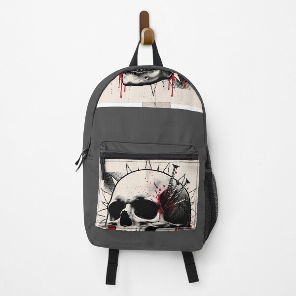 Item preview, Punk Rock Halftone Skull Art - Edgy Trash Polka Graphic designed and sold by Artsformore.