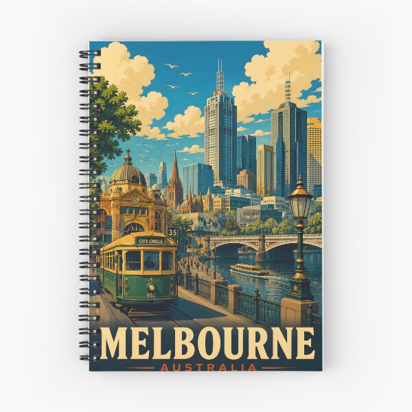 Item preview, Melbourne Australia Vintage Travel Poster designed and sold by TAOptimus .
