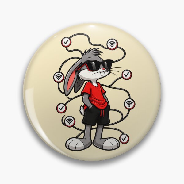 Item preview, Pose - Cool Bunny Tech Streetwear Wi-Fi Verified designed and sold by Shakhbata-1.
