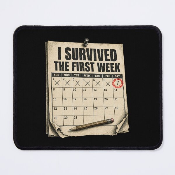 Item preview, I Survived The First Week — Funny Teacher Back To School Calendar Shirt designed and sold by Uglyandcute.