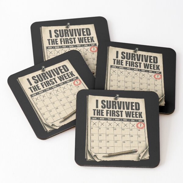 Item preview, I Survived The First Week — Funny Teacher Back To School Calendar Shirt designed and sold by Uglyandcute.