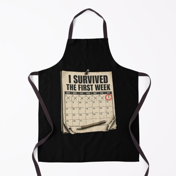 Item preview, I Survived The First Week — Funny Teacher Back To School Calendar Shirt designed and sold by Uglyandcute.