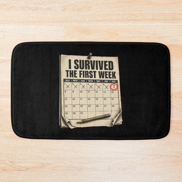 Item preview, I Survived The First Week — Funny Teacher Back To School Calendar Shirt designed and sold by Uglyandcute.