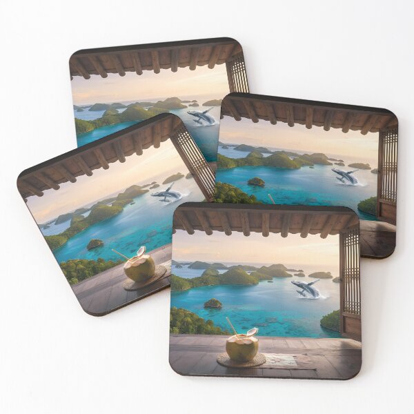 Item preview, Hanok Window to the World: Tonga Vava'u Islands Paradise & Humpback Whale | Fine Art Print designed and sold by SOOstudio73.