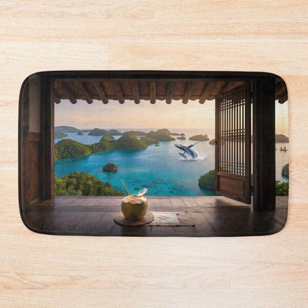 Item preview, Hanok Window to the World: Tonga Vava'u Islands Paradise & Humpback Whale | Fine Art Print designed and sold by SOOstudio73.
