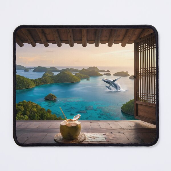 Item preview, Hanok Window to the World: Tonga Vava'u Islands Paradise & Humpback Whale | Fine Art Print designed and sold by SOOstudio73.