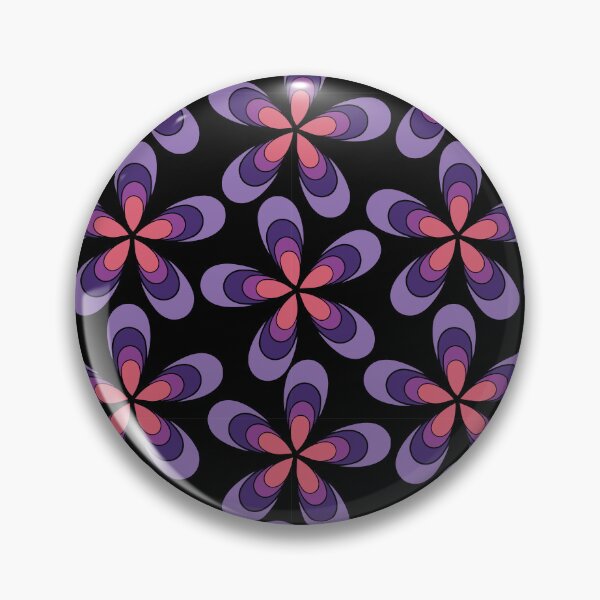Item preview, Groovy Trippy Floral Pattern 1970s Dark Aesthetic designed and sold by chriswo-design.