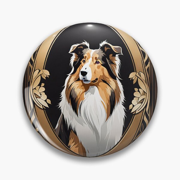 Item preview, Art Nouveau Rough Collie Vintage Portrait designed and sold by pinkal.