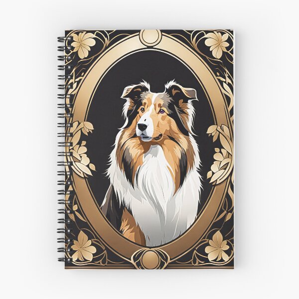 Item preview, Art Nouveau Rough Collie Vintage Portrait designed and sold by pinkal.