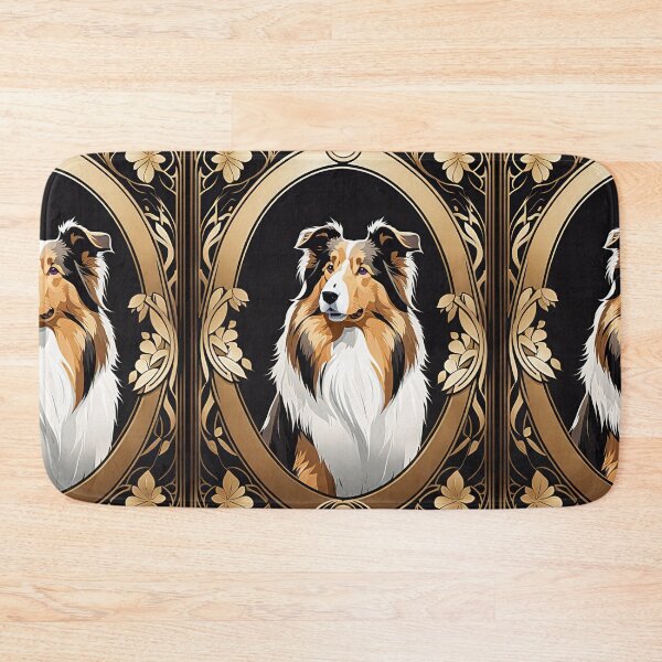 Item preview, Art Nouveau Rough Collie Vintage Portrait designed and sold by pinkal.