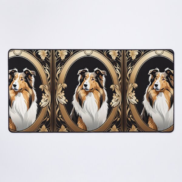 Item preview, Art Nouveau Rough Collie Vintage Portrait designed and sold by pinkal.