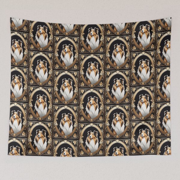 Item preview, Art Nouveau Rough Collie Vintage Portrait designed and sold by pinkal.