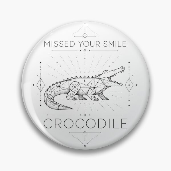 Item preview, Missed Your Smile Crocodile Geometric Wireframe Emblem Art Back To School Gift for Teachers designed and sold by Nightarel.