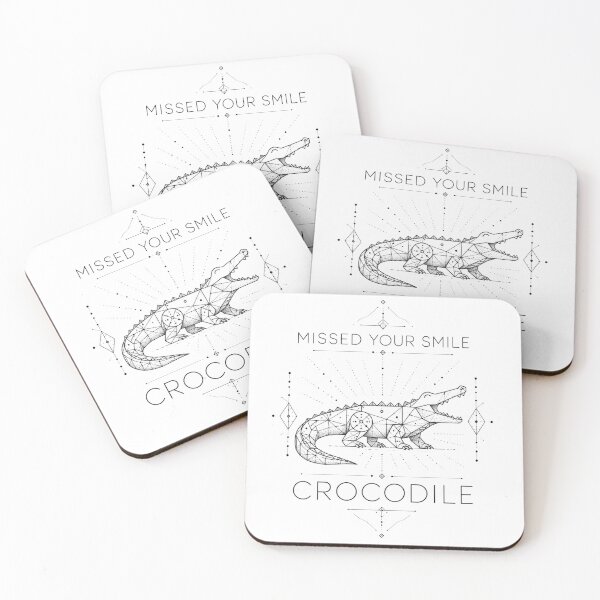 Item preview, Missed Your Smile Crocodile Geometric Wireframe Emblem Art Back To School Gift for Teachers designed and sold by Nightarel.