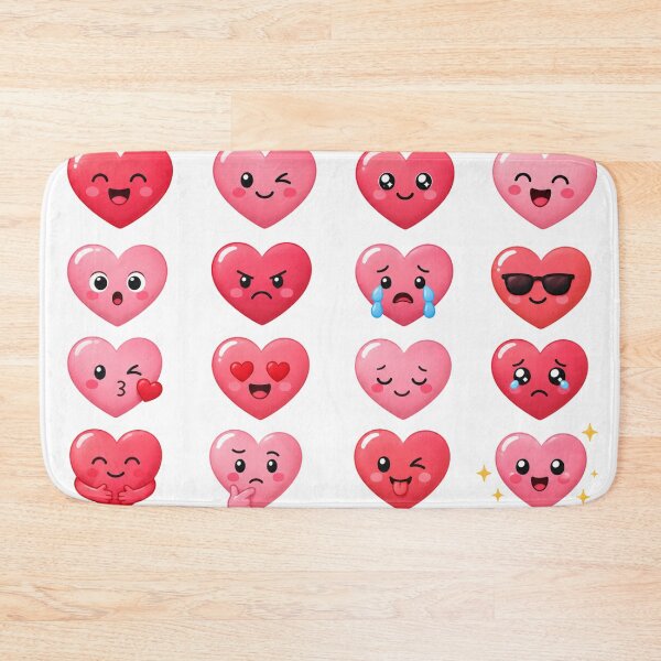 Item preview, Cute Kawaii Heart Expressions Emoticon Pink Love Aesthetic designed and sold by Rehnair.