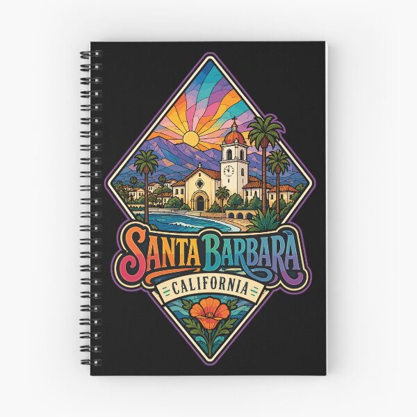 Item preview, Santa Barbara California USA Stained Glass Art Travel designed and sold by TomFrontierArt.