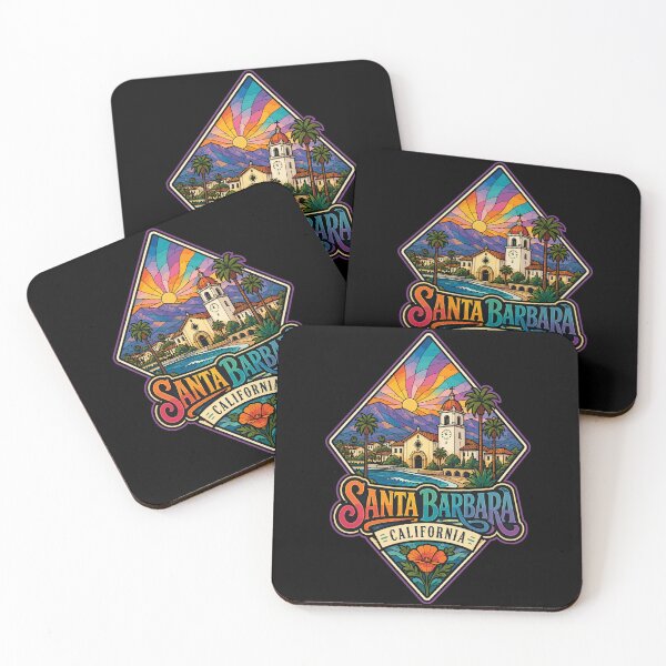 Item preview, Santa Barbara California USA Stained Glass Art Travel designed and sold by TomFrontierArt.