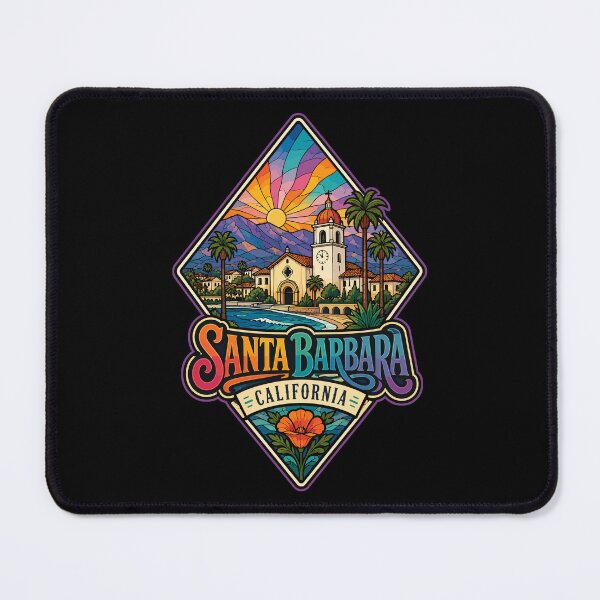 Item preview, Santa Barbara California USA Stained Glass Art Travel designed and sold by TomFrontierArt.