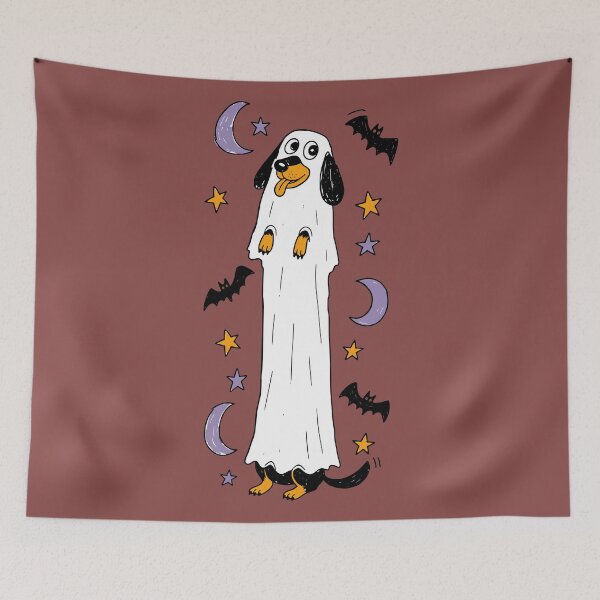 Item preview, Ghost Dachshund Spooky Halloween Long Dog designed and sold by Studio Bootleg.