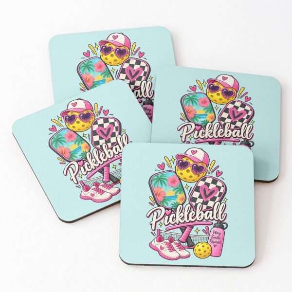 Item preview, Pickleball Vibes – Cute Pink & Tropical Pickleball Design designed and sold by StickyDelights.