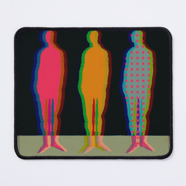 Item preview, Neon Glitch Abstract Human Silhouettes Trio designed and sold by MikZviagin.