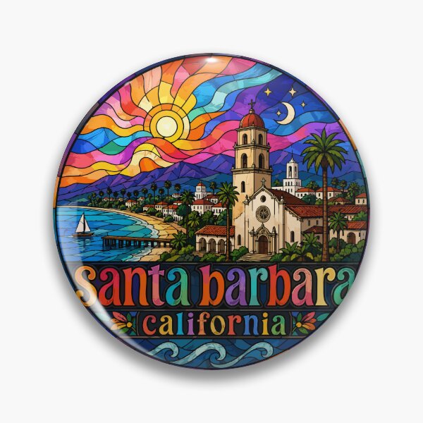 Item preview, Santa Barbara California Coast Stained Glass designed and sold by TomFrontierArt.
