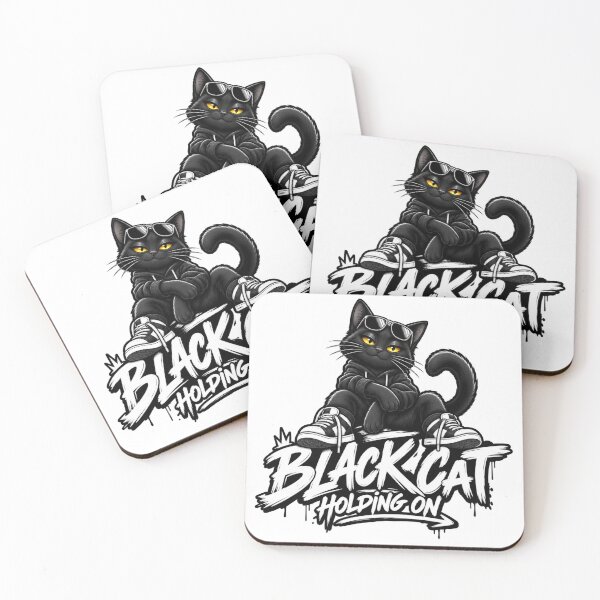 Item preview, Black Cat Holding On Streetwear Design designed and sold by AleksKos.