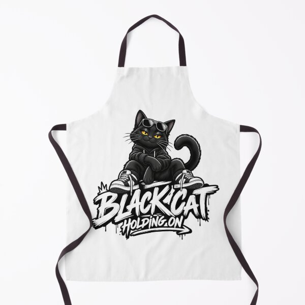 Item preview, Black Cat Holding On Streetwear Design designed and sold by AleksKos.
