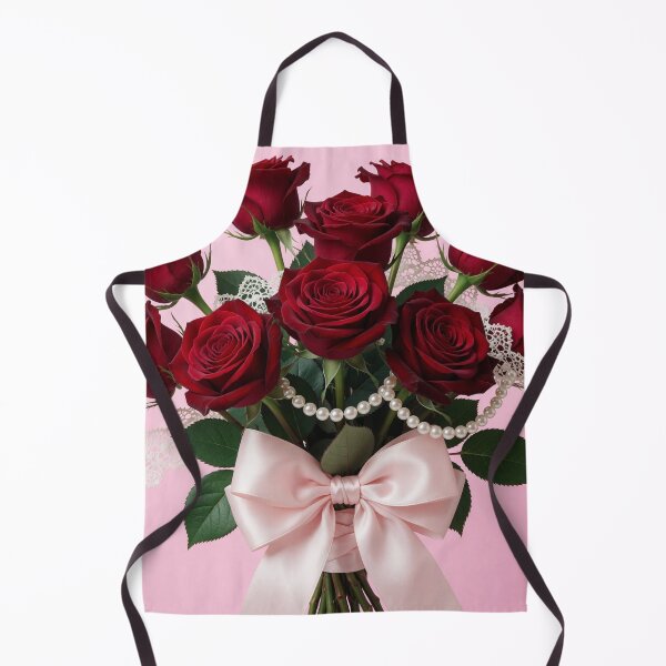 Item preview, Romantic Red Rose Bouquet with Pink Bow designed and sold by CooksCreators.