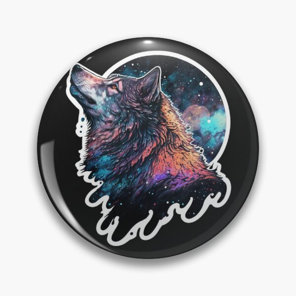 Item preview, Lobo alfa solitario aullando entre las estrellas y la galaxia designed and sold by AzottoShop.