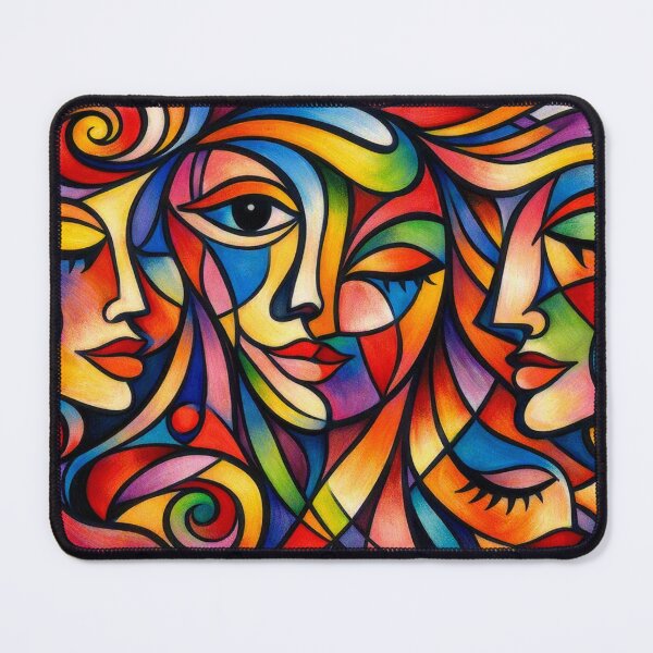 Item preview, Intertwined faces in the flow of color designed and sold by Sigtrix.