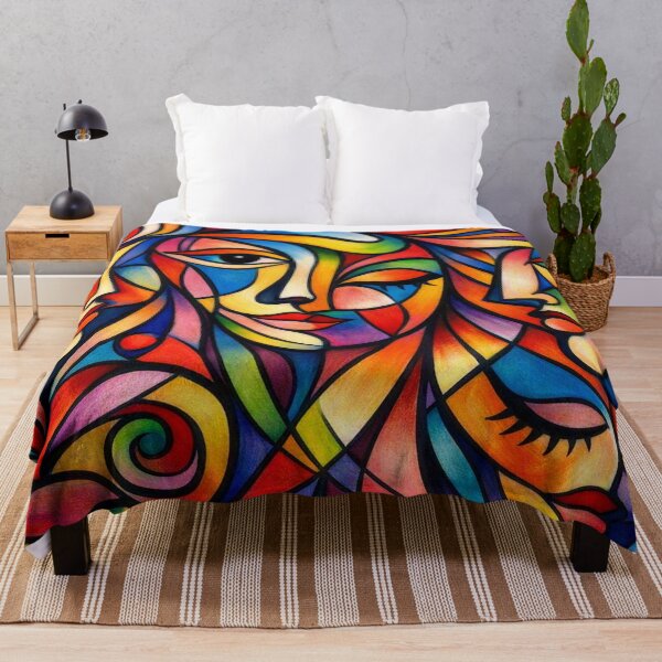 Item preview, Intertwined faces in the flow of color designed and sold by Sigtrix.
