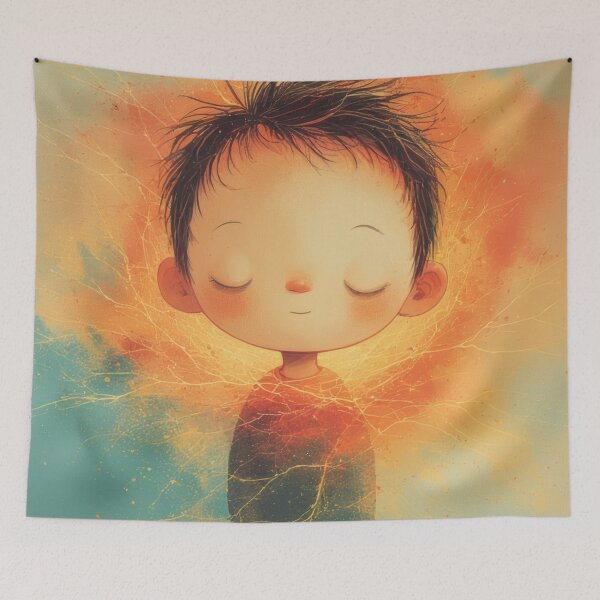 Item preview, A child in the light in the middle of the universe designed and sold by Mianku | Für das Leben.