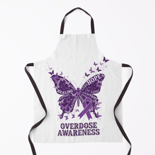 Item preview, Overdose Awareness Purple Butterfly Ribbon Hope designed and sold by CF_VintageDesign.