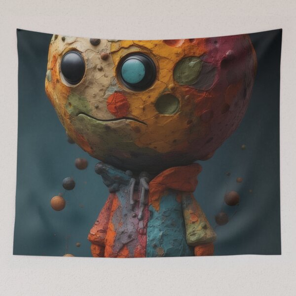 Item preview, Colorful planet character with big eyes designed and sold by Mianku | Für das Leben.