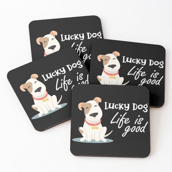Item preview, Lucky Dog Life is Good Cartoon Dog designed and sold by GiaoCalonas.