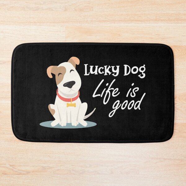 Item preview, Lucky Dog Life is Good Cartoon Dog designed and sold by GiaoCalonas.