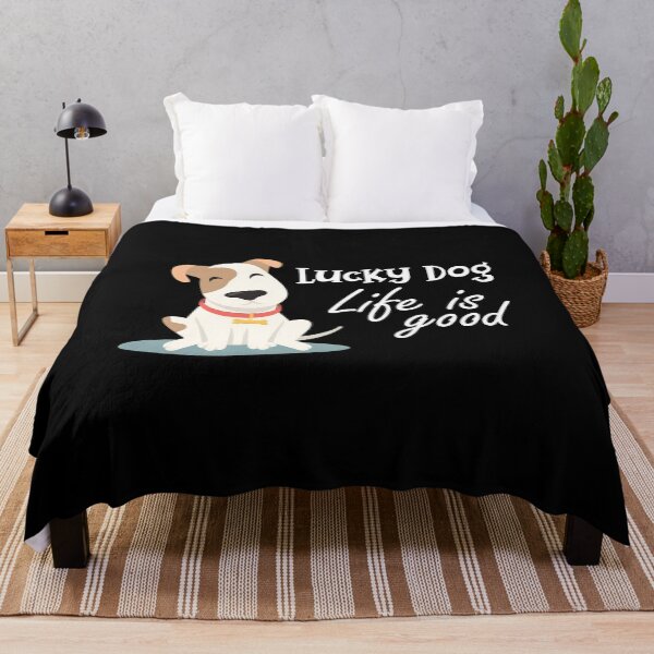 Item preview, Lucky Dog Life is Good Cartoon Dog designed and sold by GiaoCalonas.