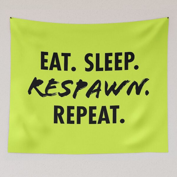 Item preview, Eat Sleep Respawn Repeat – Funny Gamer Typography Gift for Video Game Lovers designed and sold by Hello Hobbies.