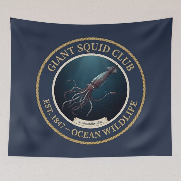 Item preview, Giant Squid Club Vintage Badge Deep Sea Wildlife designed and sold by CalmCapy Co.