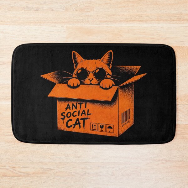 Item preview, Anti Social Cat In A Box designed and sold by OCatClub.