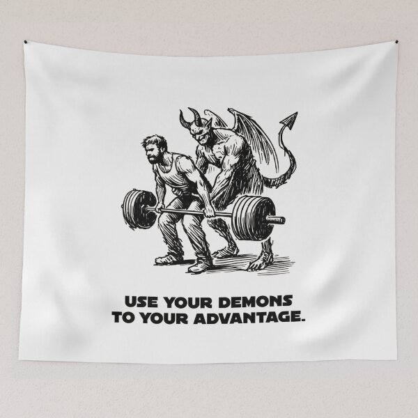 Item preview, Use Your Demons To Your Advantage Gym Graphic T-Shirt designed and sold by blawdi.