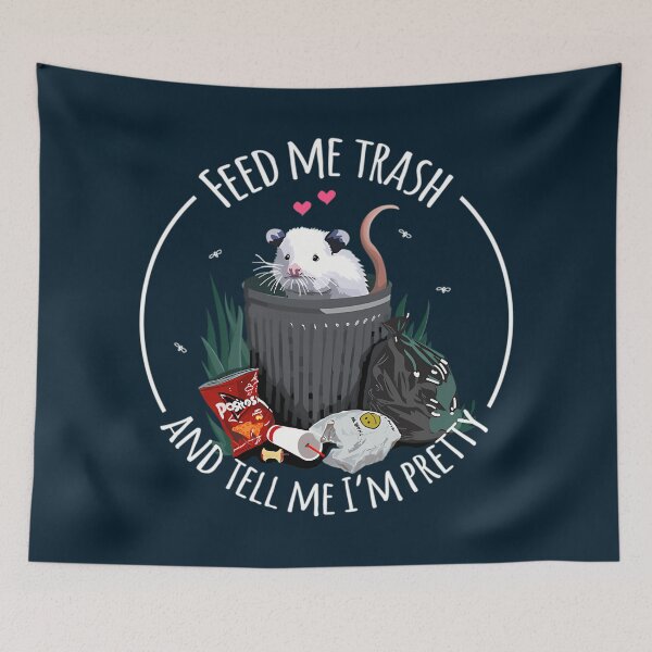 Item preview, Feed Me Trash Possum Opossum Cute Funny Trash Cat designed and sold by Eversoles.
