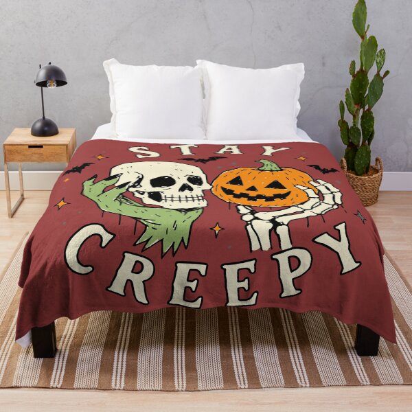 Item preview, Stay Creepy Skull Pumpkin Halloween Spooky Season designed and sold by Studio Bootleg.