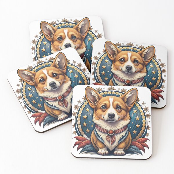 Item preview, Corgi Traditional / Vintage Dog Flash Illustration designed and sold by Mousy17.