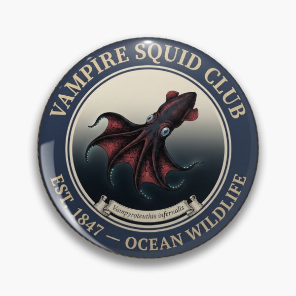 Item preview, Vampire Squid Club Vintage Badge Deep Sea Wildlife designed and sold by CalmCapy Co.